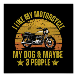 Póster Moto de Cachorro