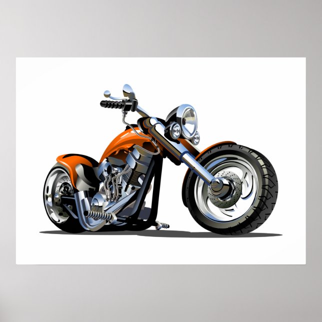 Poster Moto de desenho animado (Frente)