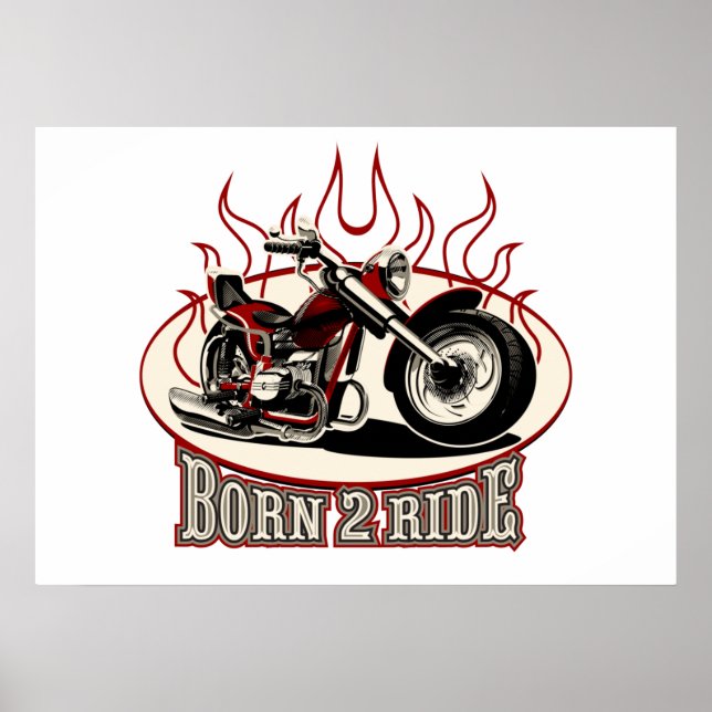 Poster Moto de desenho animado (Frente)