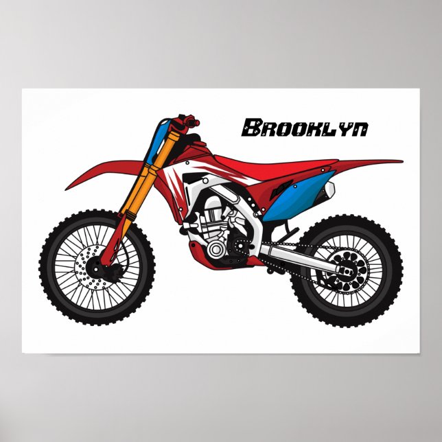 Poster Moto de terra vermelha (Frente)