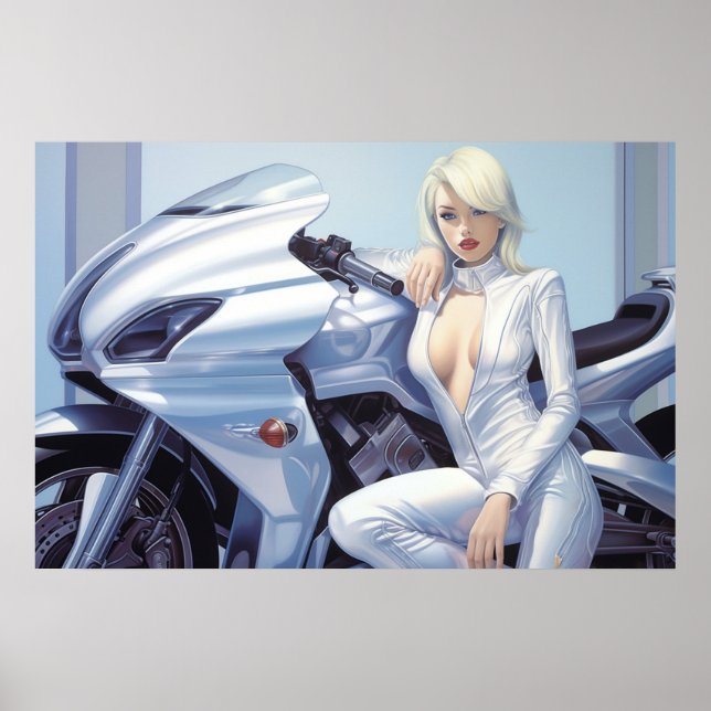 Poster Motocicleta Babe airpush art (Frente)