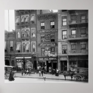 Póster Motocicleta & bicicleta Venda, 1910