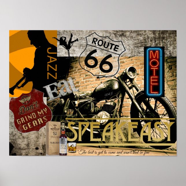 Poster Motocicleta de alta velocidade 66 Jazz (Frente)