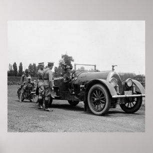 Póster Motocicleta do Corpo do Marines, 1920