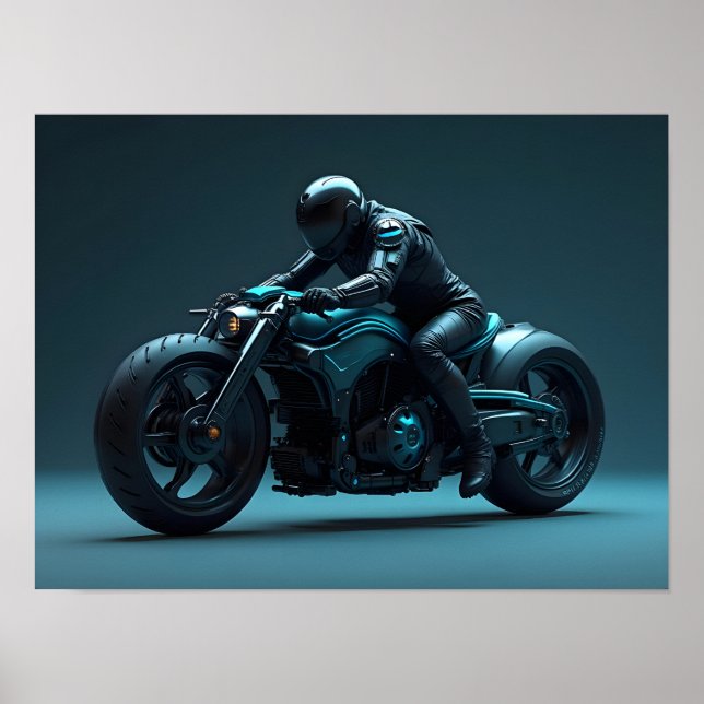 Poster Motocicleta Futurista (Frente)