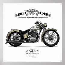Motocicleta Vintage Rebel Riders Chopper