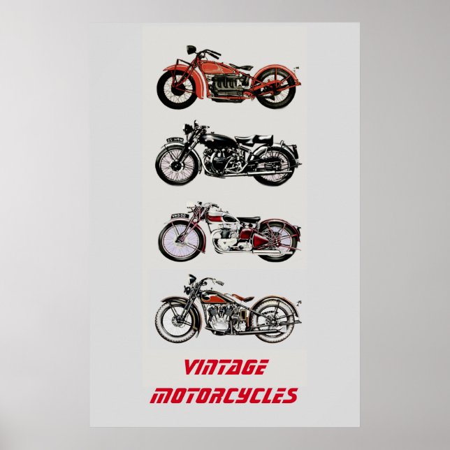 PÓSTER MOTOCICLETAS CLÁSSICAS (Frente)