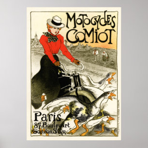 Póster Motocicletas Comiot, Steinlen