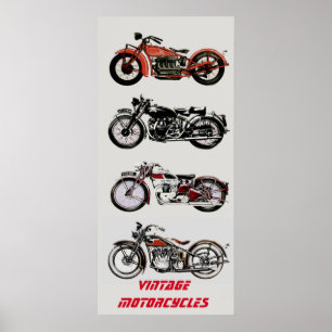 Póster MOTOCICLETAS do vintage