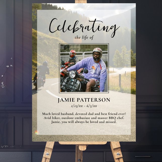 Poster Motociclista, Celebração de Vida de Ciclista Foto (Criador carregado)