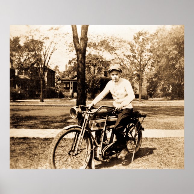 Póster Motociclo antigo (Frente)