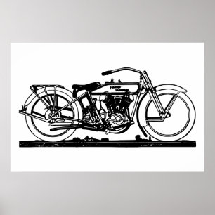 Poster Motociclo clássico V
