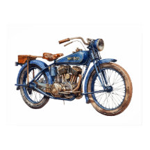 Motociclo Vintage Blue