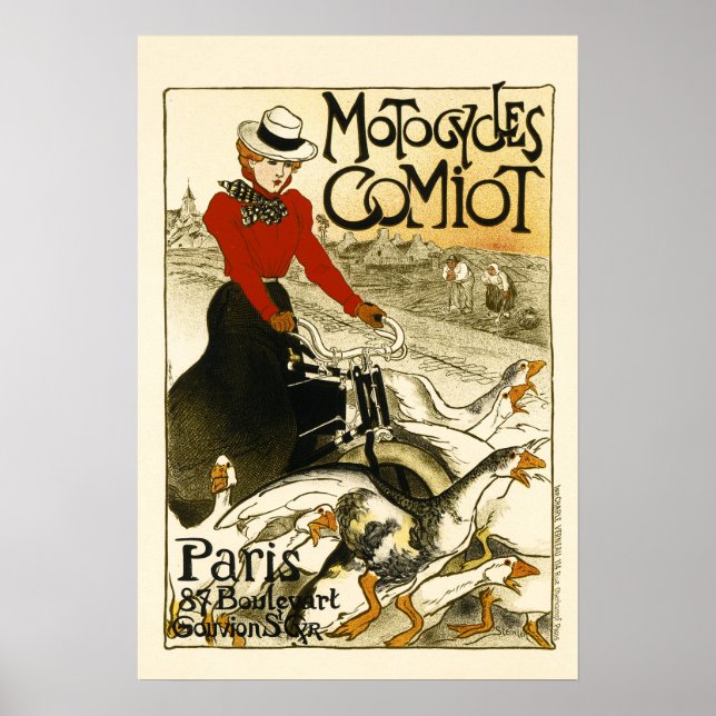 Poster MOTOCICLOS COMIORES Bicicleta Paris Bicicleta Teóf (Frente)