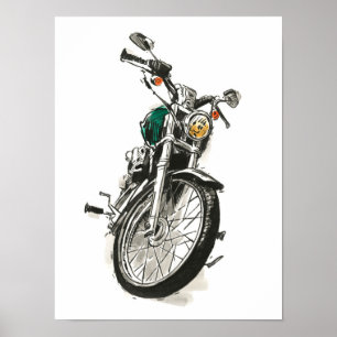Poster Motociclos em Tinta I