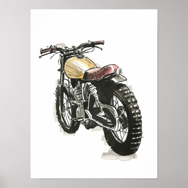 Poster Motociclos em Tinta III (Frente)