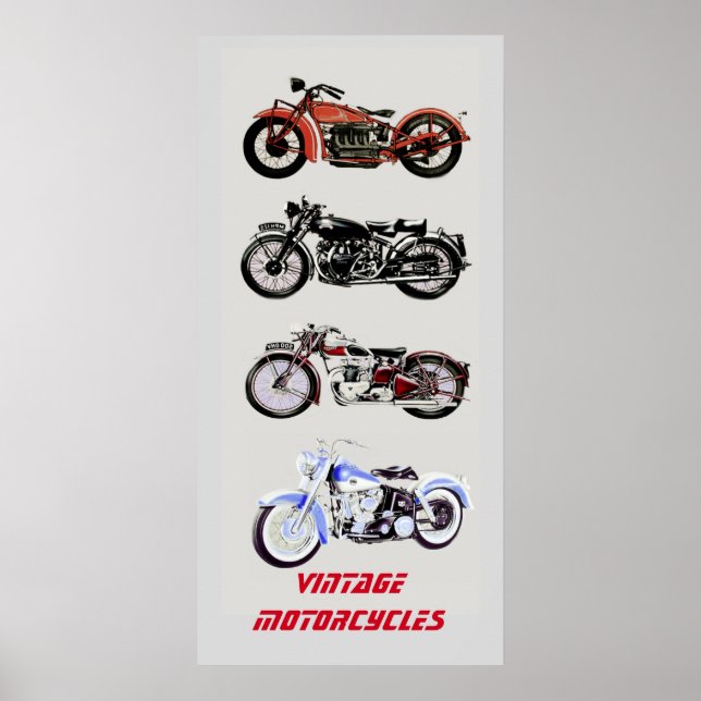 Póster MOTOCICLOS ViNTAGE (Frente)