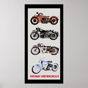 Póster MOTOCICLOS VÍRUS, Cinzas Pretas
