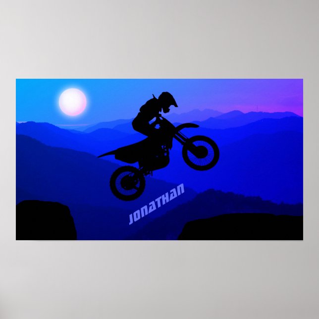 Poster Motocross de bicicleta de saia personalizada (Frente)