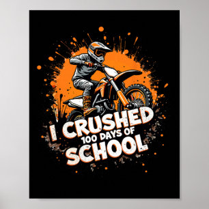 Poster Motocross Dirt Bike Kids Jovens Eu Esmagava 100 Di