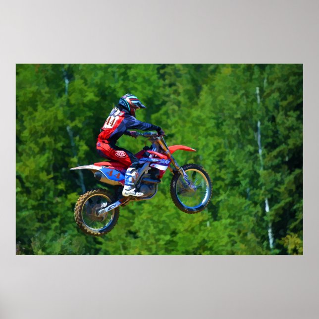 Poster Motocross Dirt-Bike Racer (Frente)