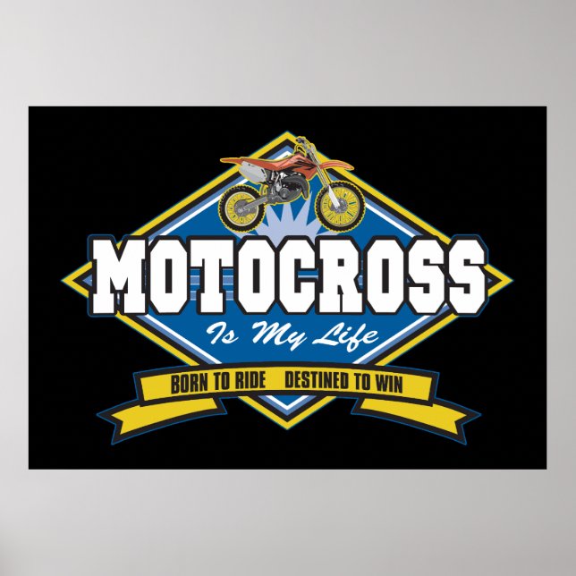 Póster Motocross é minha vida (Frente)