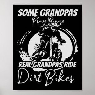 Poster Motocross Enduro Biker Avô Racing Dirt Bike Ri