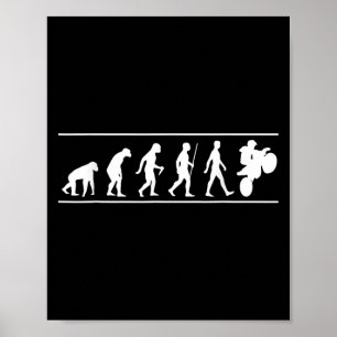 Poster Motocross Evolution Dirt Bike Rider Engraçado