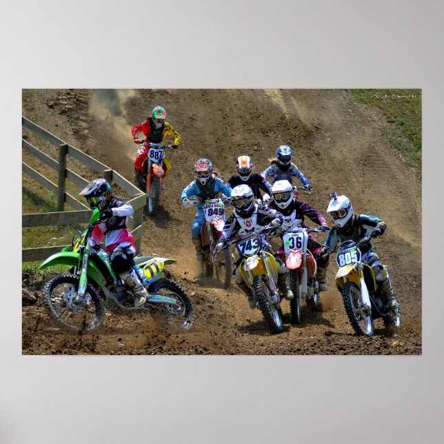 Poster Motocross Feminino (Frente)