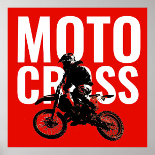 Poster Motocross Motorcycle Sport Pop Art