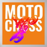 Poster Motocross Motorcycle Sport Pop Art<br><div class="desc">Imagem de Pop de Motocross</div>