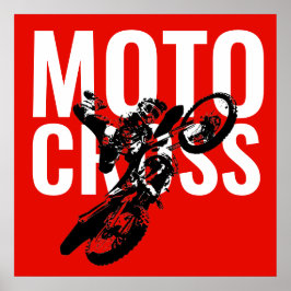 Poster Motocross Motorcycle Sport Pop Art