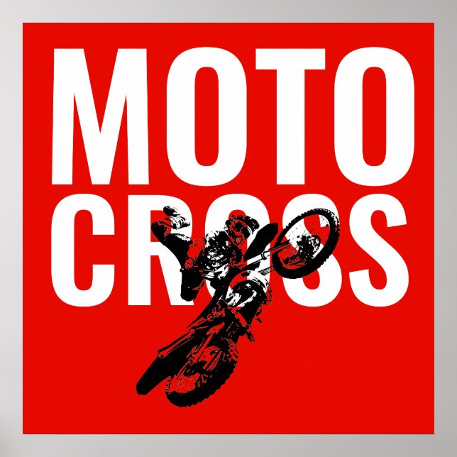 Poster Motocross Motorcycle Sport Pop Art (Frente)