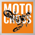 Poster Motocross Motorcycle Sport Pop Art<br><div class="desc">Imagem de Pop de Motocross</div>