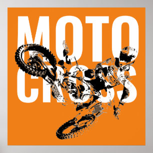 Poster Motocross Motorcycle Sport Pop Art