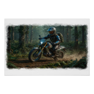 Póster Motocross Wilderness - Piloto de Dirtbike