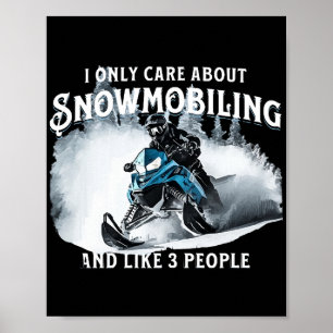 Poster Motoneira de neve engraçada Motoneira de neve