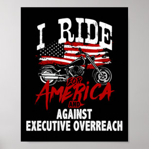 Poster Motoqueiro anti-Trump resiste contra reação excess