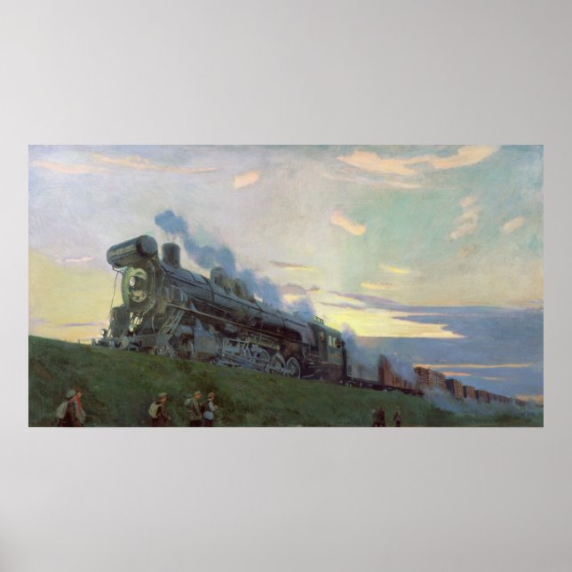 Póster Motor a vapor de super potência, 1935 (Frente)