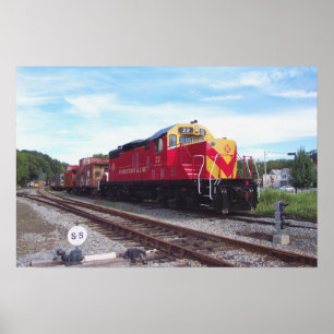 Póster Motor da estrada de ferro de Morristown e de Erie