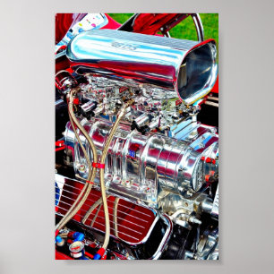 Póster Motor de automóveis do elevado desempenho