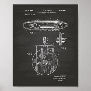 Poster Motor de Jato de Água Nuclear 1959 Art Chalkboard
