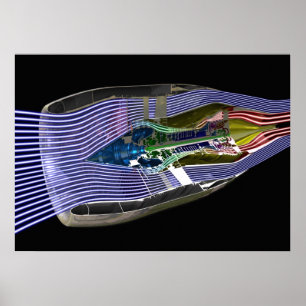 Poster Motor de jato de CFM56-5 Turbofan