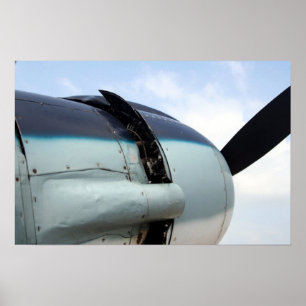 Póster Motor do bombardeiro da segunda guerra mundial