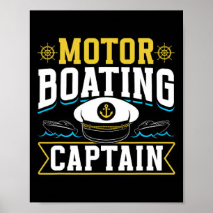 Poster Motorbote Capitão Motobota Motorboat Motorboat Bob