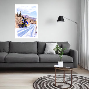 Poster Motorcycle on the road   AI Art