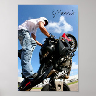 Póster Motorcycle Stunt