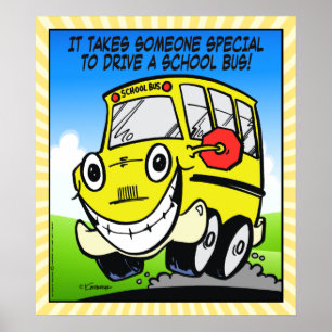 Póster Motorista de auto escolar