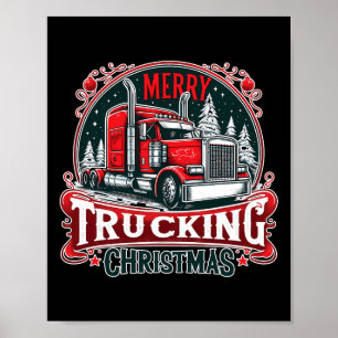 Poster Motorista de Caminhão Legal de Natal da feliz Engr