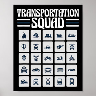 Poster Motorista de ônibus escolar de volta às aulas Tran